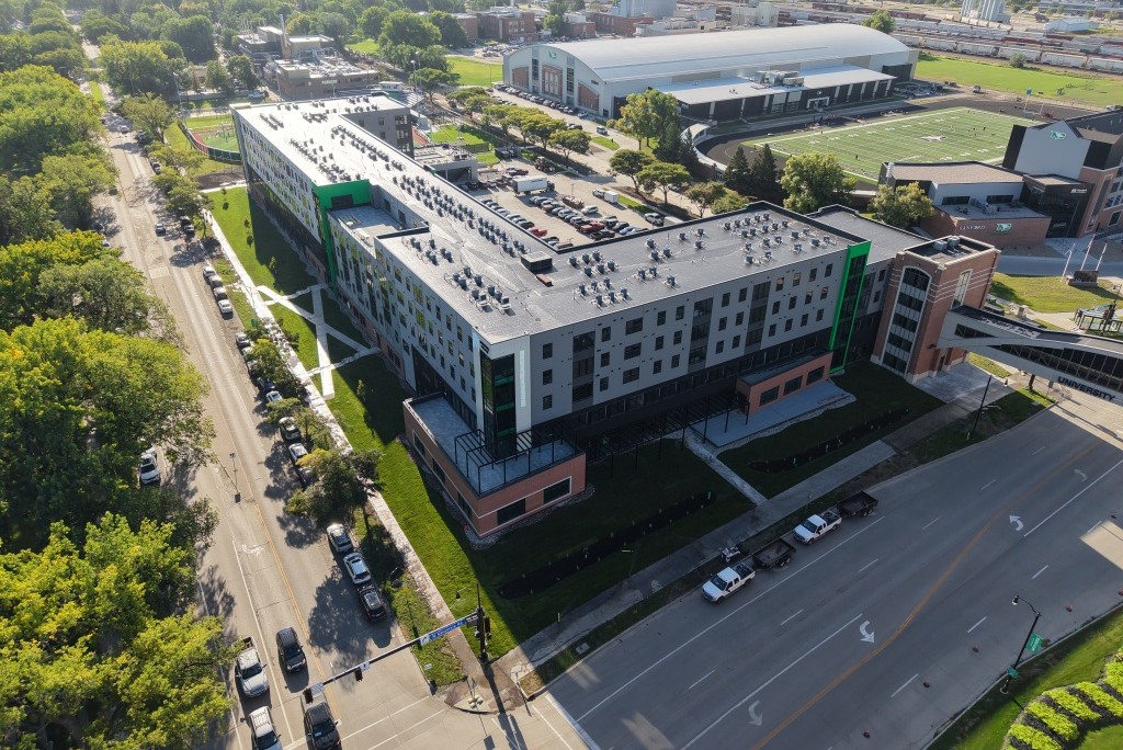 Aerial view of Fieldhouse at Memorial Village