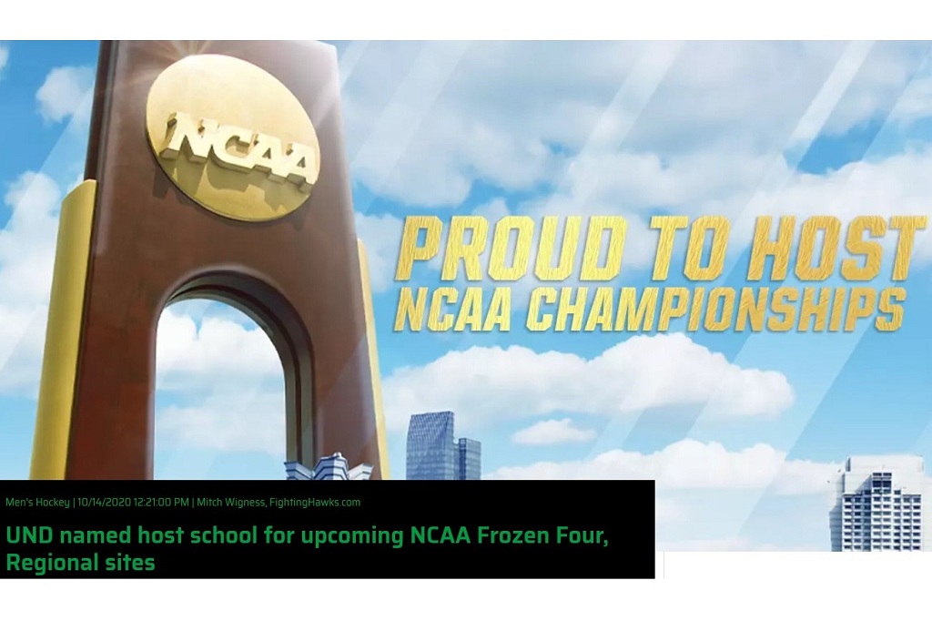 NCAA graphic honoring host institution