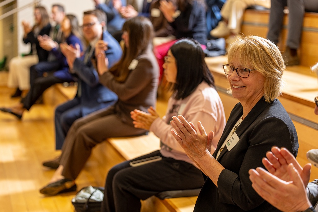 Audience members react at LAUNCH event