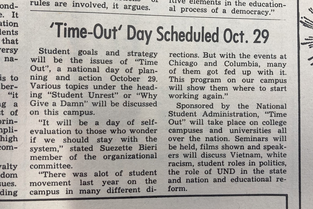 Dakota Student article from 1968
