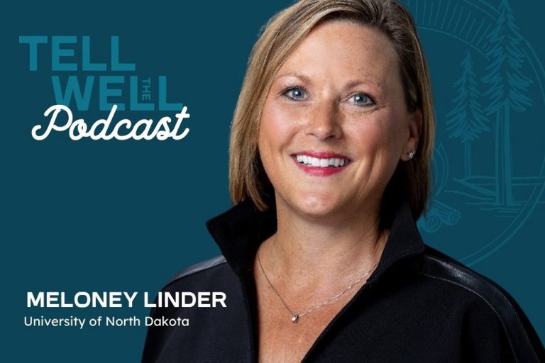 Image of Meloney Linder as guest of The Tellwell Podcast. Clicking on the image enables listening to the podcast on YouTube.