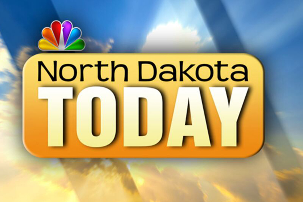 North Dakota Today logo with the NBC peacock against a blue and gold sky background.