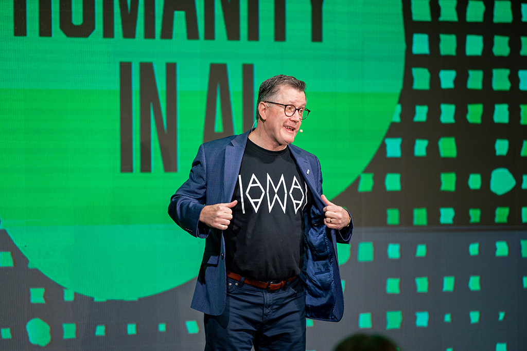 Man on stage