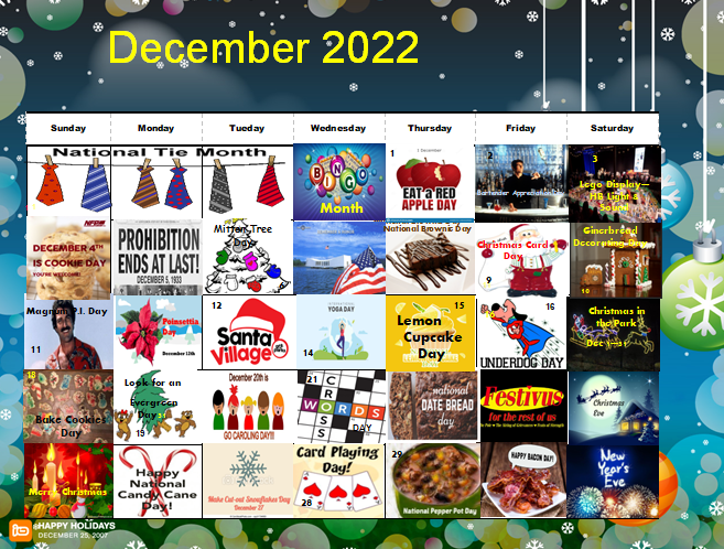 december fun calendar image